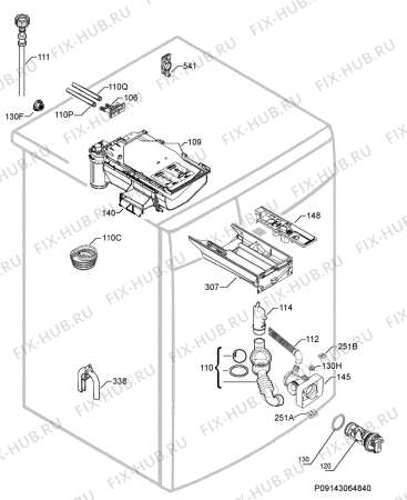 Взрыв-схема стиральной машины Novamatic WA720E - Схема узла Hydraulic System 272