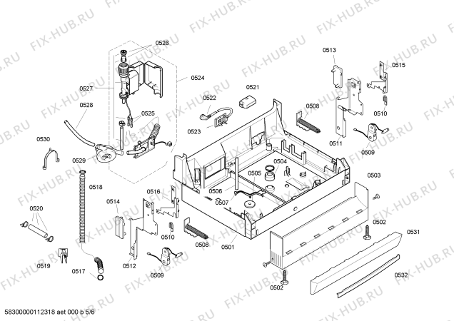 Схема №3 3VS852BD с изображением Панель управления для посудомойки Bosch 00447472