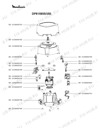 Схема №3 DP815855/350 с изображением Крышечка для блендера (миксера) Moulinex SS-1530000783