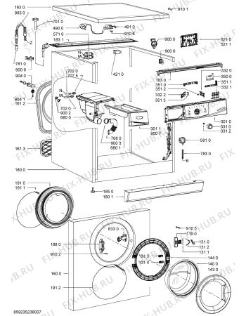 Схема №1 AWO/D 6126 с изображением Микромодуль для стиралки Whirlpool 481010442839