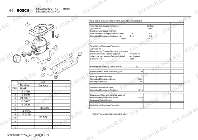 Взрыв-схема холодильника Bosch KSG2800IE - Схема узла 03