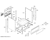 Схема №3 HC854560F с изображением Боковая часть корпуса для плиты (духовки) Siemens 00684166
