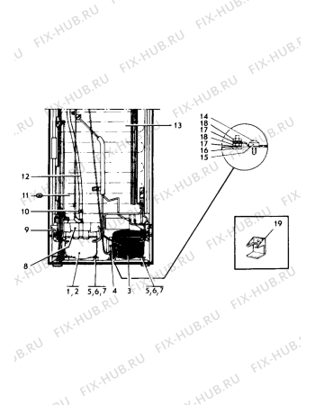 Взрыв-схема холодильника Electrolux TR1178 - Схема узла Refrigerator cooling system