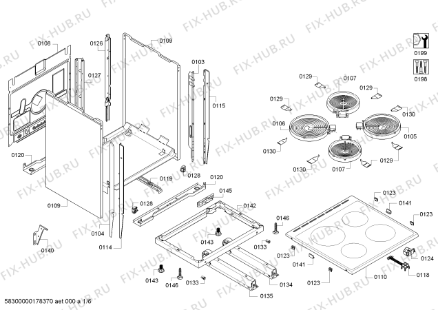 Схема №3 HCE722163V с изображением Цоколь для электропечи Bosch 00689201