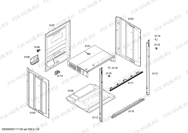 Схема №3 U1322N1GB с изображением Внешняя дверь для духового шкафа Bosch 00449232