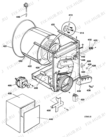 Взрыв-схема стиральной машины Indesit IS41VUK (F086092) - Схема узла