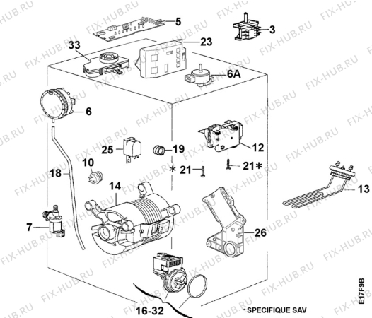 Взрыв-схема стиральной машины Aeg LAV4943 - Схема узла Electrical equipment