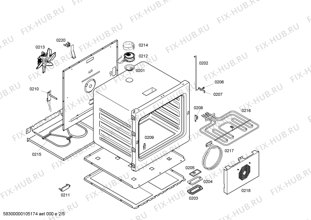 Схема №1 EB250150 с изображением Таймер для духового шкафа Bosch 00268349
