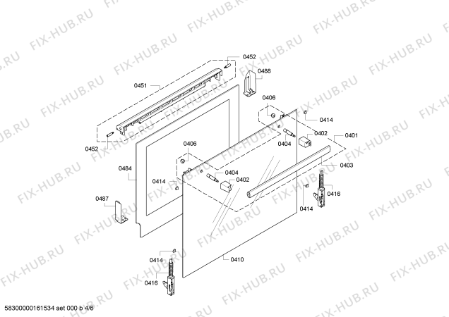 Взрыв-схема плиты (духовки) Bosch HBA41B251J - Схема узла 04