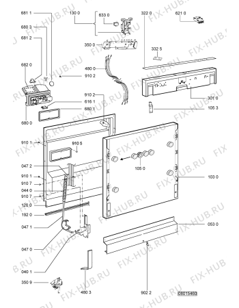Взрыв-схема посудомоечной машины Bauknecht GSXK 3970 - Схема узла