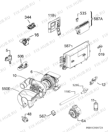 Схема №2 F66682W0P с изображением Блок управления для посудомоечной машины Aeg 973911444322060