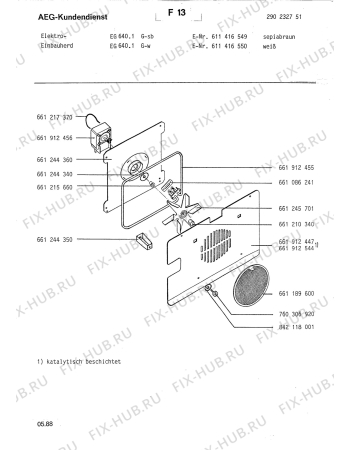 Взрыв-схема плиты (духовки) Aeg EG 640 1 G W - Схема узла Section4