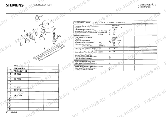 Взрыв-схема холодильника Siemens GT20K00 - Схема узла 02