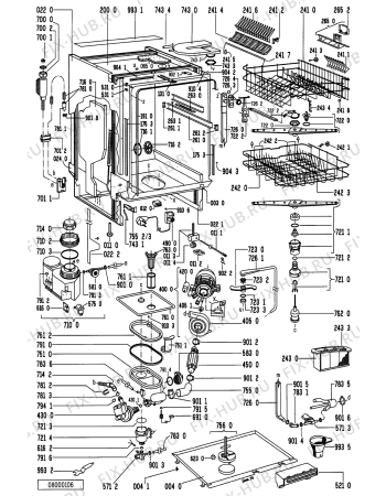 Схема №1 ADG 975/3 AVM с изображением Мини-ручка для посудомойки Whirlpool 481241358897