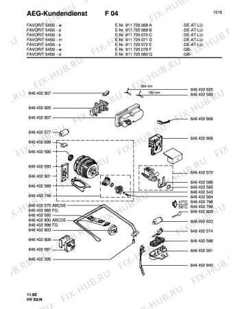 Схема №1 FAVCOMP5450ID с изображением Нагревательный элемент для посудомойки Aeg 8996464029652