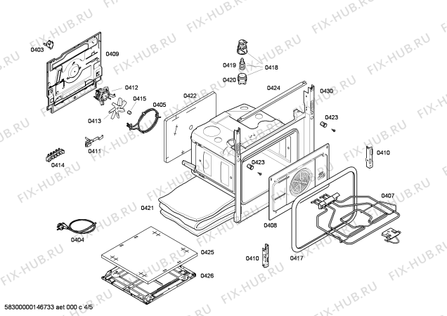 Схема №4 FRS4010ETL с изображением Кабель для духового шкафа Bosch 00650855