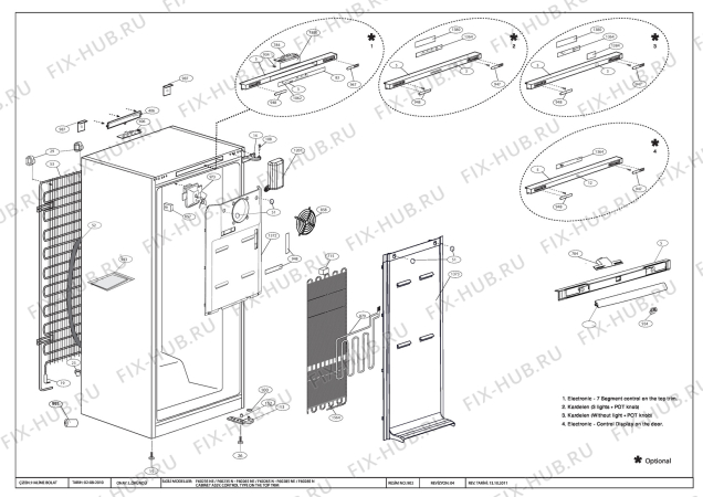 Схема №3 FN131920 (7256846916) с изображением Дверца для холодильной камеры Beko 4906400109
