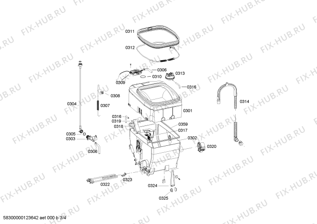 Взрыв-схема стиральной машины Siemens WP13T350BY - Схема узла 03
