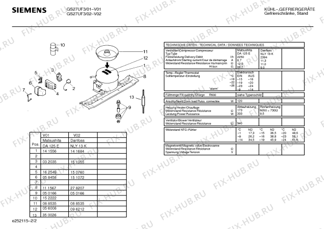 Взрыв-схема холодильника Siemens GS27UF3 - Схема узла 02