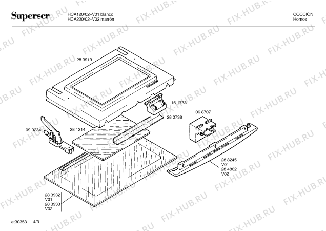 Схема №2 HCA140 с изображением Хомут для духового шкафа Bosch 00038702