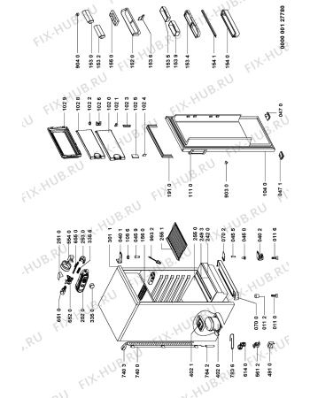Схема №1 KV OPTIMA/1 с изображением Рамка для холодильной камеры Whirlpool 481245088039