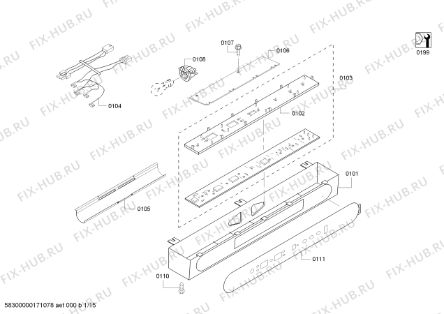 Схема №5 T48BD820NS с изображением Ручка для посудомоечной машины Bosch 00496322