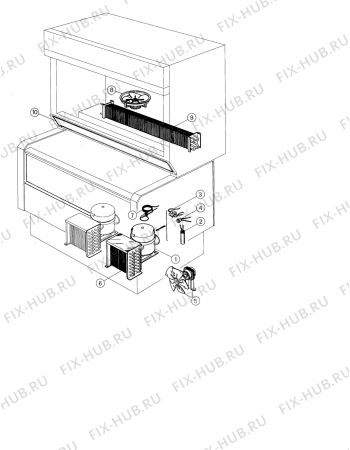 Взрыв-схема холодильника Electrolux SAMBA125AP - Схема узла Functional parts