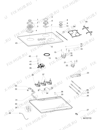 Схема №1 TV631BKGH (F062240) с изображением Труба для электропечи Indesit C00273957