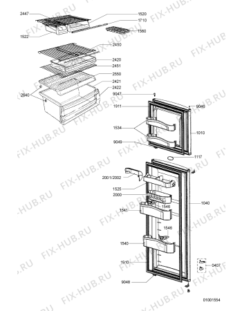 Схема №1 WBD 450 с изображением Обрамление полки для холодильника Whirlpool 481245088314