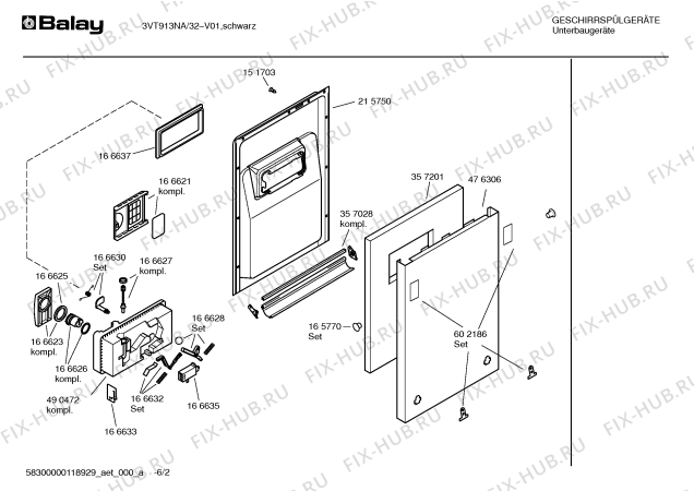Схема №2 3VT913NA с изображением Инструкция по эксплуатации для посудомоечной машины Bosch 00691201