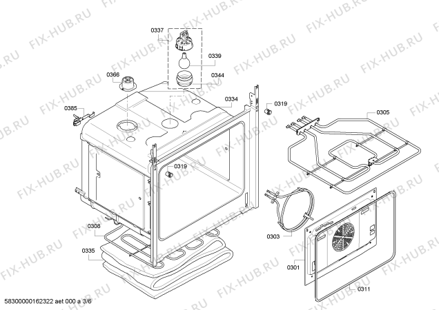 Схема №5 HEA33U320 с изображением Ручка переключателя для плиты (духовки) Bosch 00613940