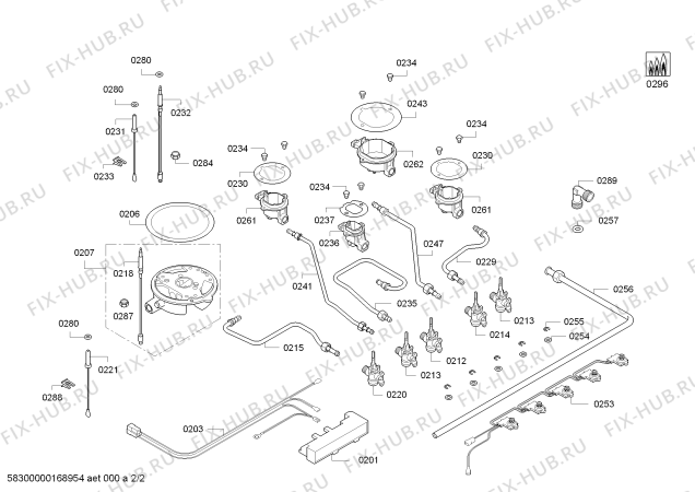 Схема №1 PCS875C21N ENC.PCS875C21N BO75F 4G+W (BAND.) PAF1.1 с изображением Варочная панель для плиты (духовки) Bosch 00688554