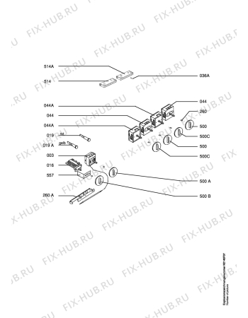 Взрыв-схема плиты (духовки) Aeg CE32003-2-M CAMPAIGN - Схема узла Functional parts 267