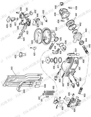 Взрыв-схема стиральной машины Hotpoint DWF31N (F033547) - Схема узла