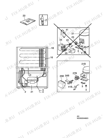 Взрыв-схема холодильника Aeg 2170-4GS - Схема узла C10 Cold, users manual