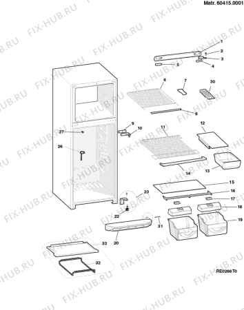 Взрыв-схема холодильника Ariston MTM1901VEX (F054280) - Схема узла