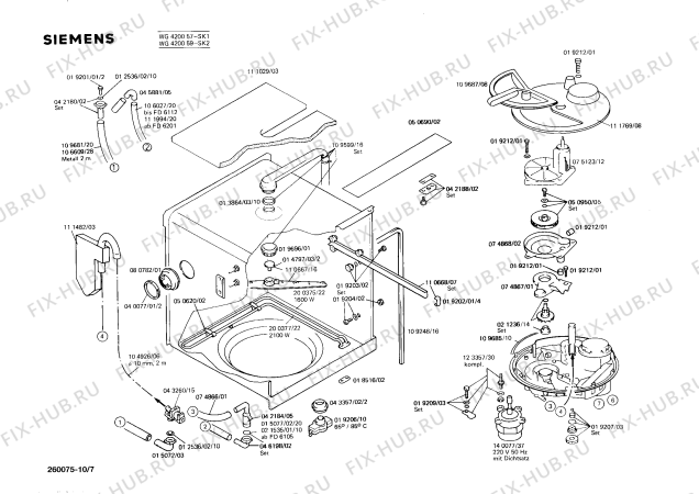 Взрыв-схема посудомоечной машины Siemens WG4202 LADY 420 - Схема узла 08