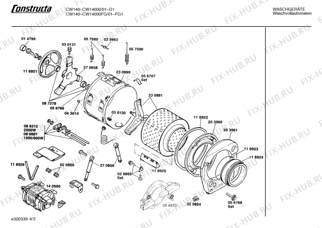 Схема №3 CW14000FG CW140 с изображением Панель управления для стиралки Bosch 00270999