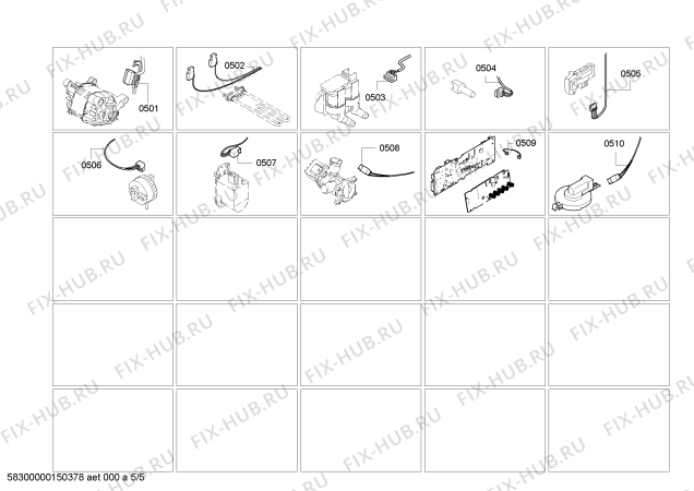 Взрыв-схема стиральной машины Siemens WM12E220EP iQ 300 varioPerfect - Схема узла 05