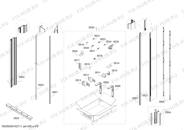 Схема №3 RB472301 Gaggenau с изображением Инвертор для холодильной камеры Bosch 12019212