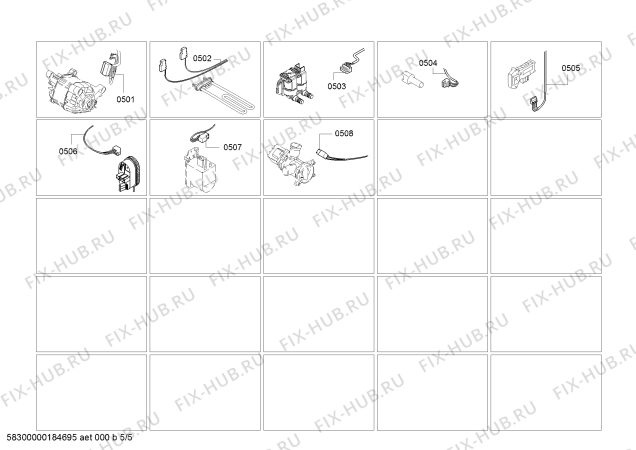 Взрыв-схема стиральной машины Bosch WAK20065IN - Схема узла 05
