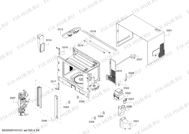 Схема №2 3WG459XI с изображением Дверь для электропечи Bosch 00770990