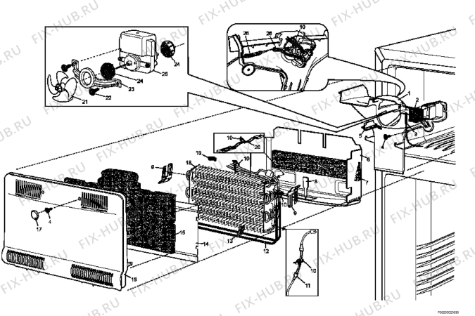 Взрыв-схема холодильника Aeg Electrolux S85582DT-RAER - Схема узла Section 4