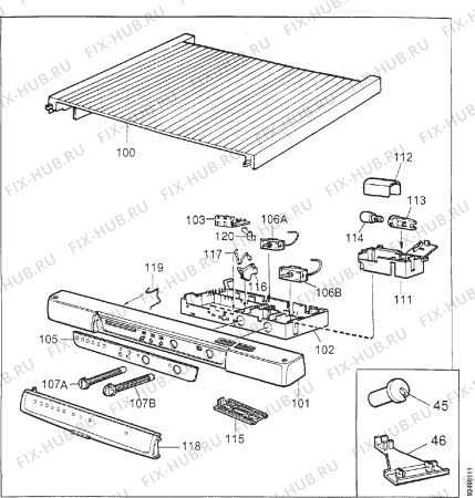 Взрыв-схема холодильника Electrolux ER9091B - Схема узла Section 5