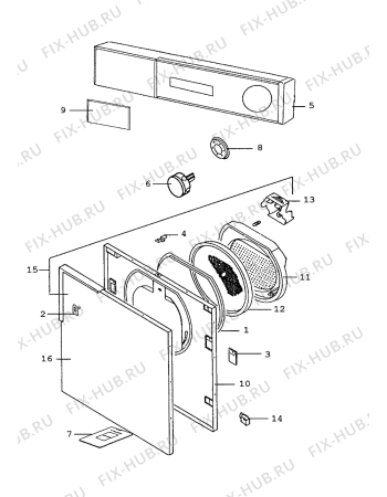 Взрыв-схема стиральной машины Zanussi TD802TC - Схема узла Command panel 037