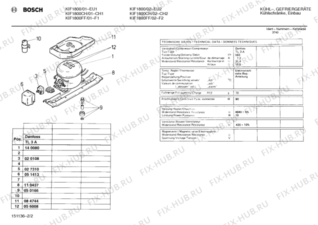 Схема №1 KI23L00FF с изображением Плата для холодильной камеры Siemens 00271289