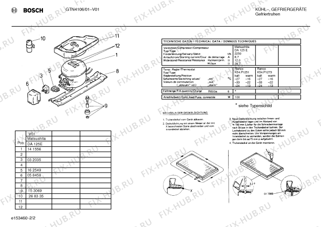 Схема №1 GTN2006 с изображением Ручка для холодильной камеры Bosch 00358424