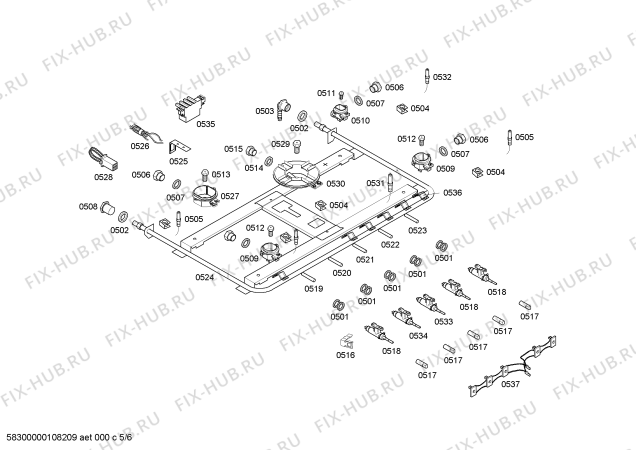 Взрыв-схема плиты (духовки) Bosch HSK66I41EG P3 76cm INOX - Схема узла 05