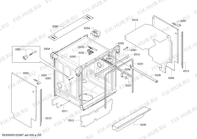 Взрыв-схема посудомоечной машины Jenn Air JDB9600CWX - Схема узла 03