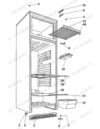 Взрыв-схема холодильника Atlas SKF7-282B - Схема узла C10 Cabinet/Interior